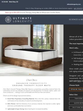 Ground therapy mattress cover king